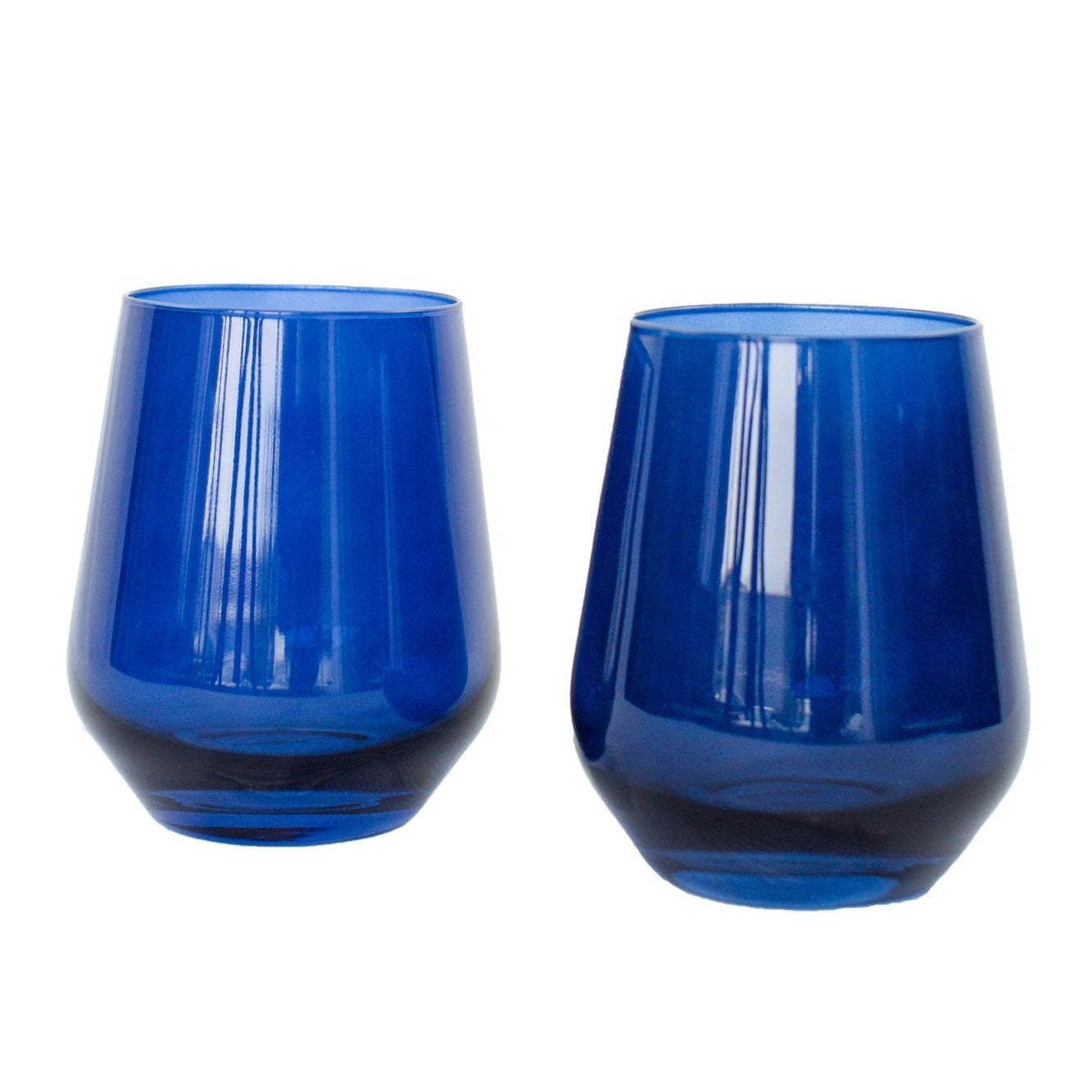 Estelle Colored Glass, Stemless Wine, Set of 2
