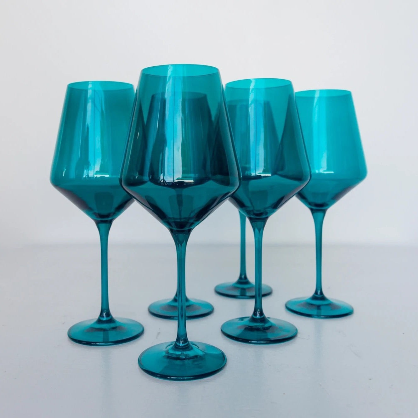 Estelle Colored Glass, Wine Glasses, Set of 6