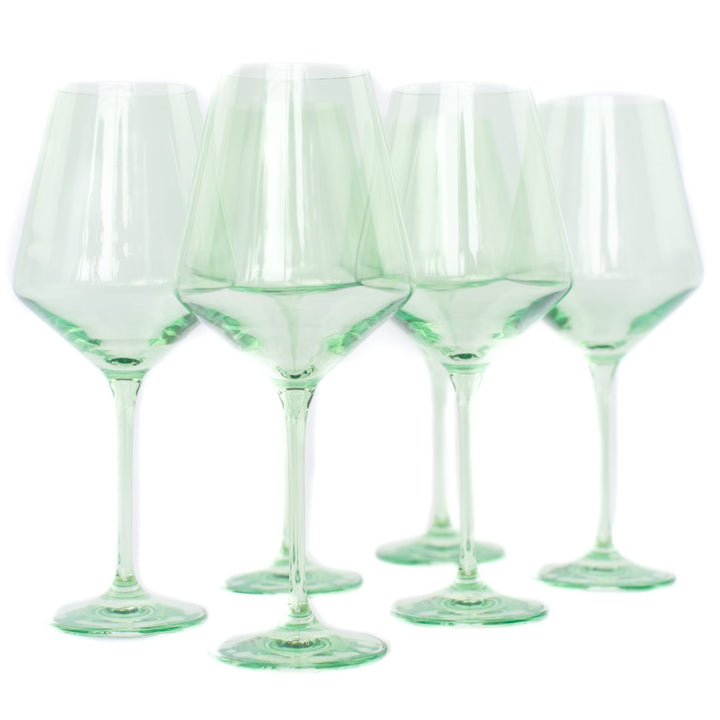 Estelle Colored Glass, Wine Glasses, Set of 6