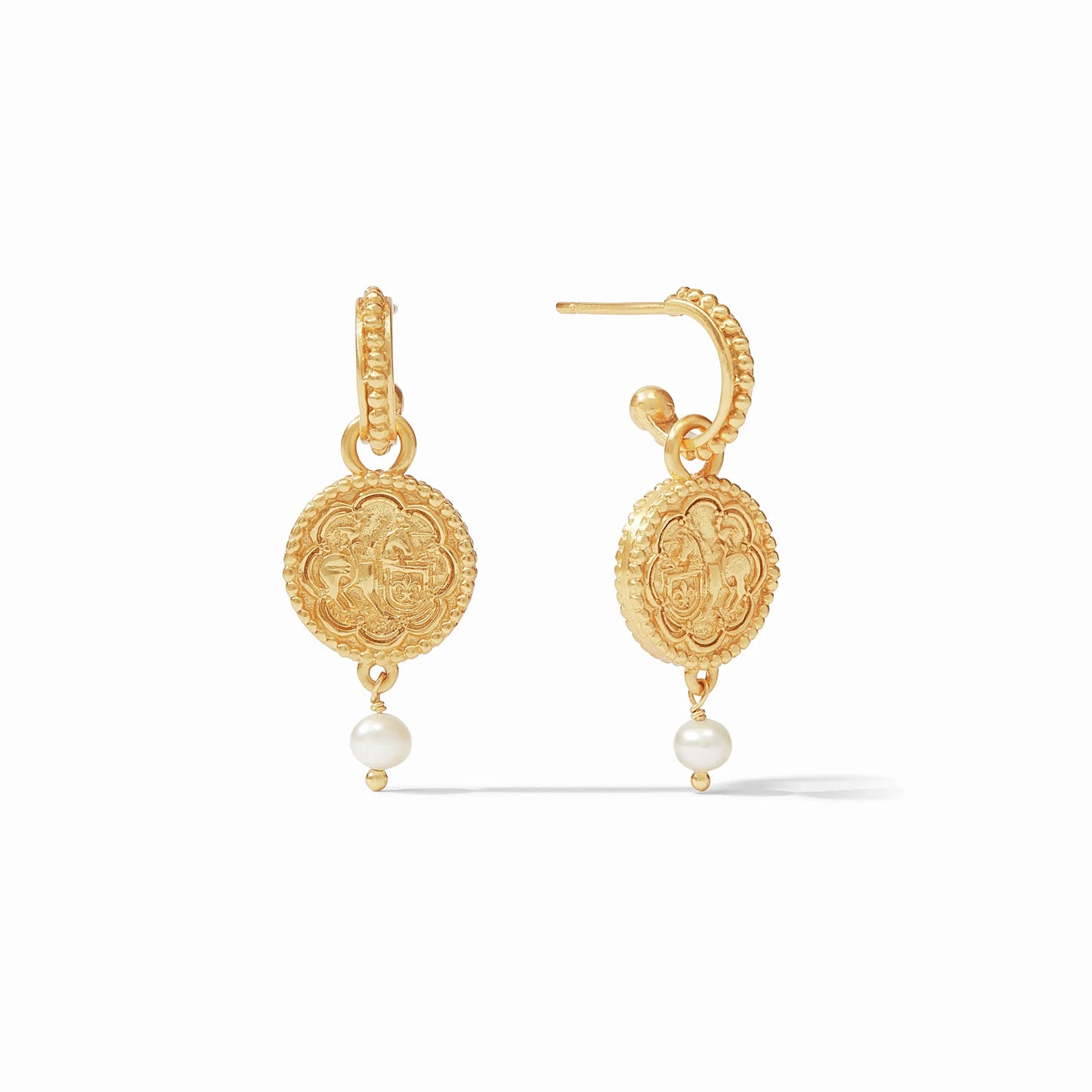 Julie Vos Trieste Pearl Hoop & Charm Earring