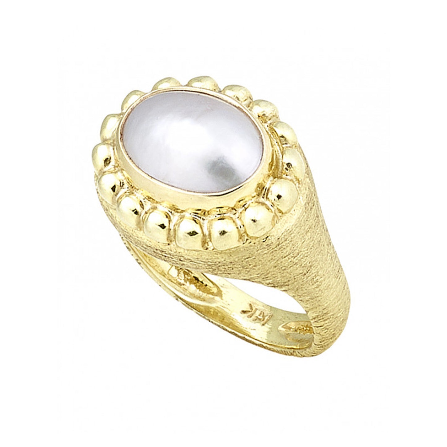 Raymond Mazza Florentine Mabe Pearl Ring
