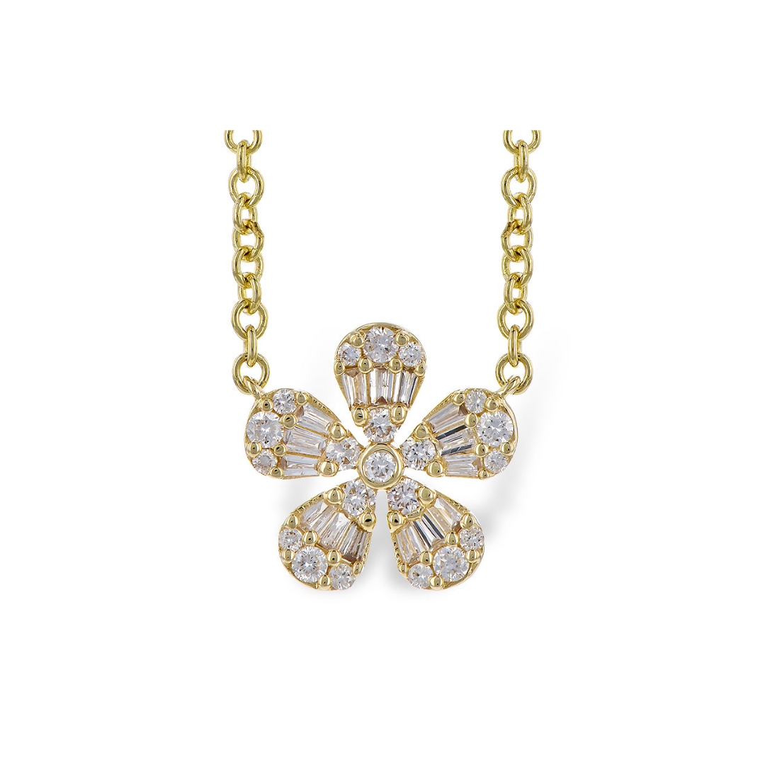 Diamond Flower Necklace