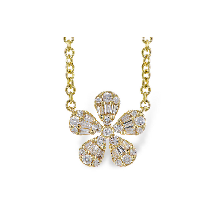 Diamond Flower Necklace