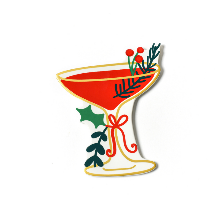 *SOLD AS IS, MAY HAVE CRAZING Happy Everything Christmas Cocktail Attachment