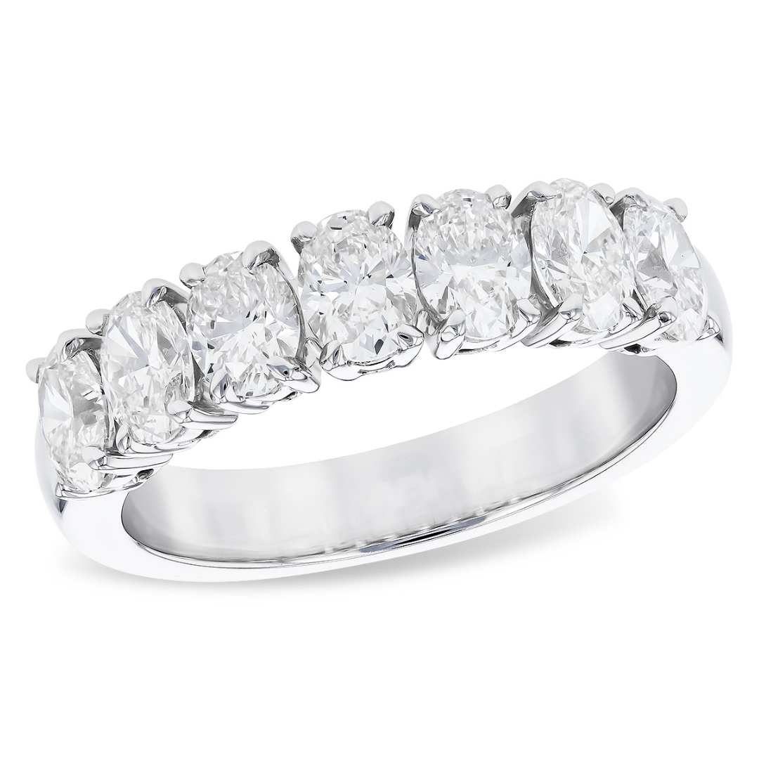 Oval Anniversary Band, 7 Stone