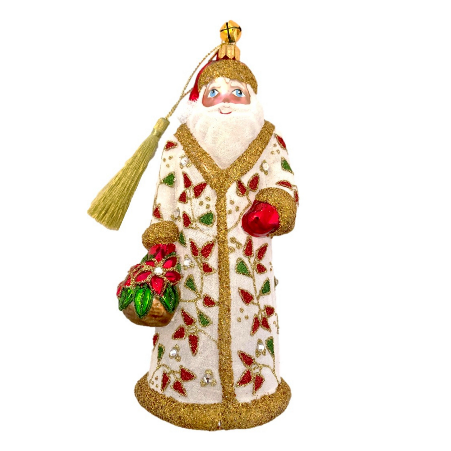 JingleNog Claus de Fleurs Ornament