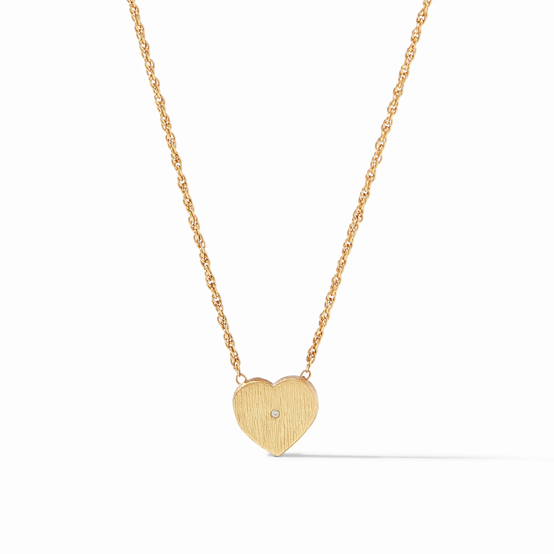 Julie Vos Heart Solitaire Necklace