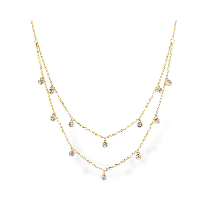 Diamonds by the Yard Layered Necklace, 0.22 TW