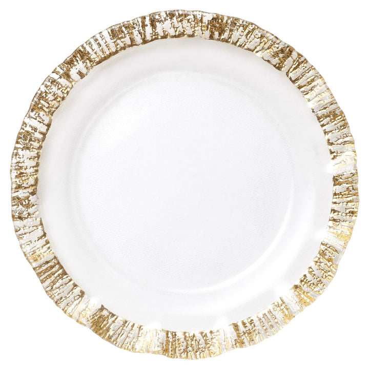 Vietri Rufolo Glass Gold Charger