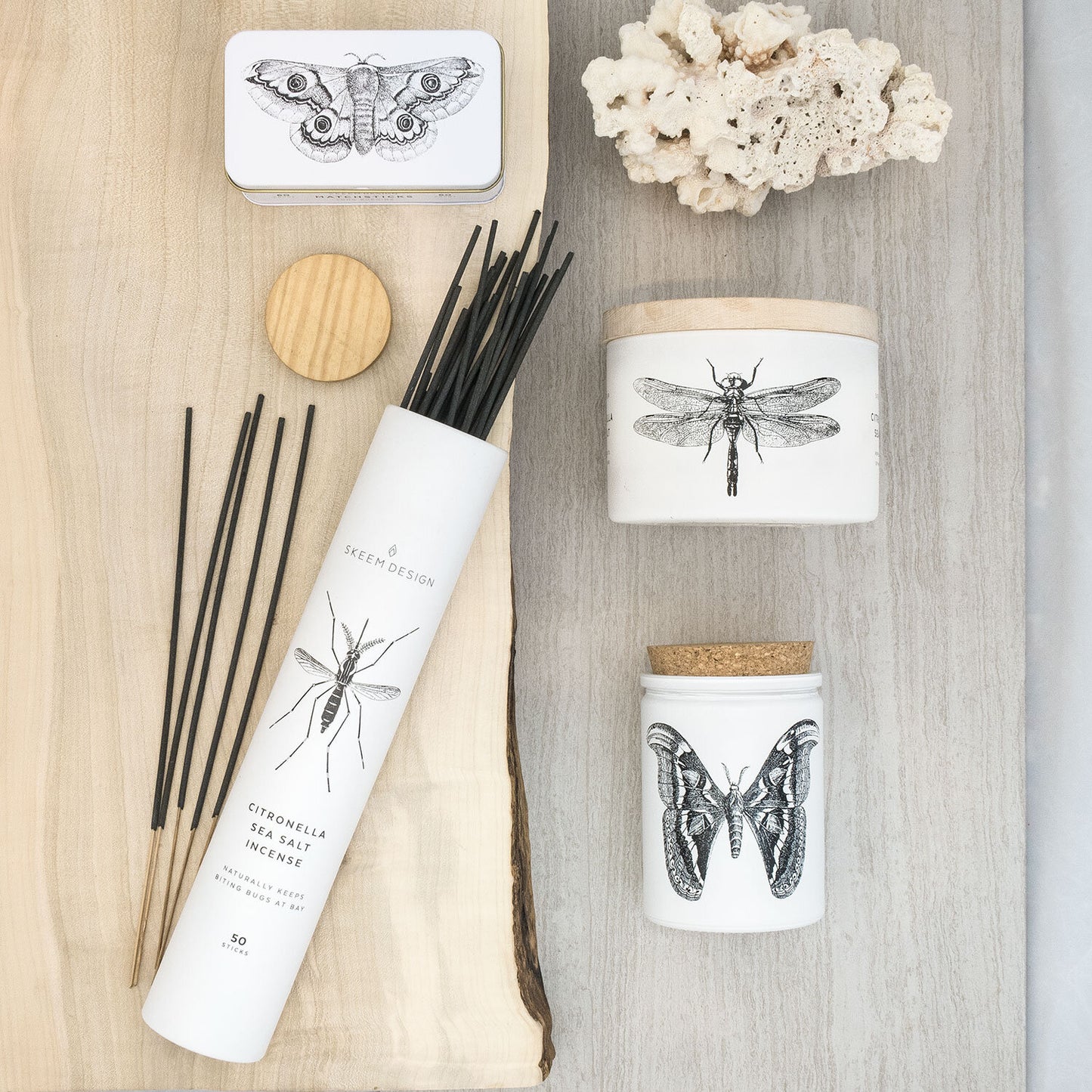 Skeem Design Citronella Sea Salt Incense, 50 Sticks