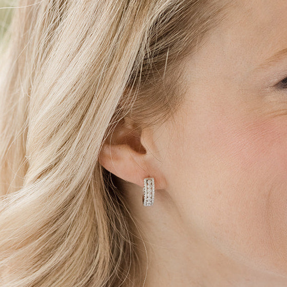 Diamond Small Hoop Earring