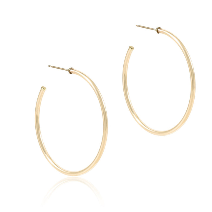 enewton Round Gold 1.75" Post Hoop - 2mm - Smooth