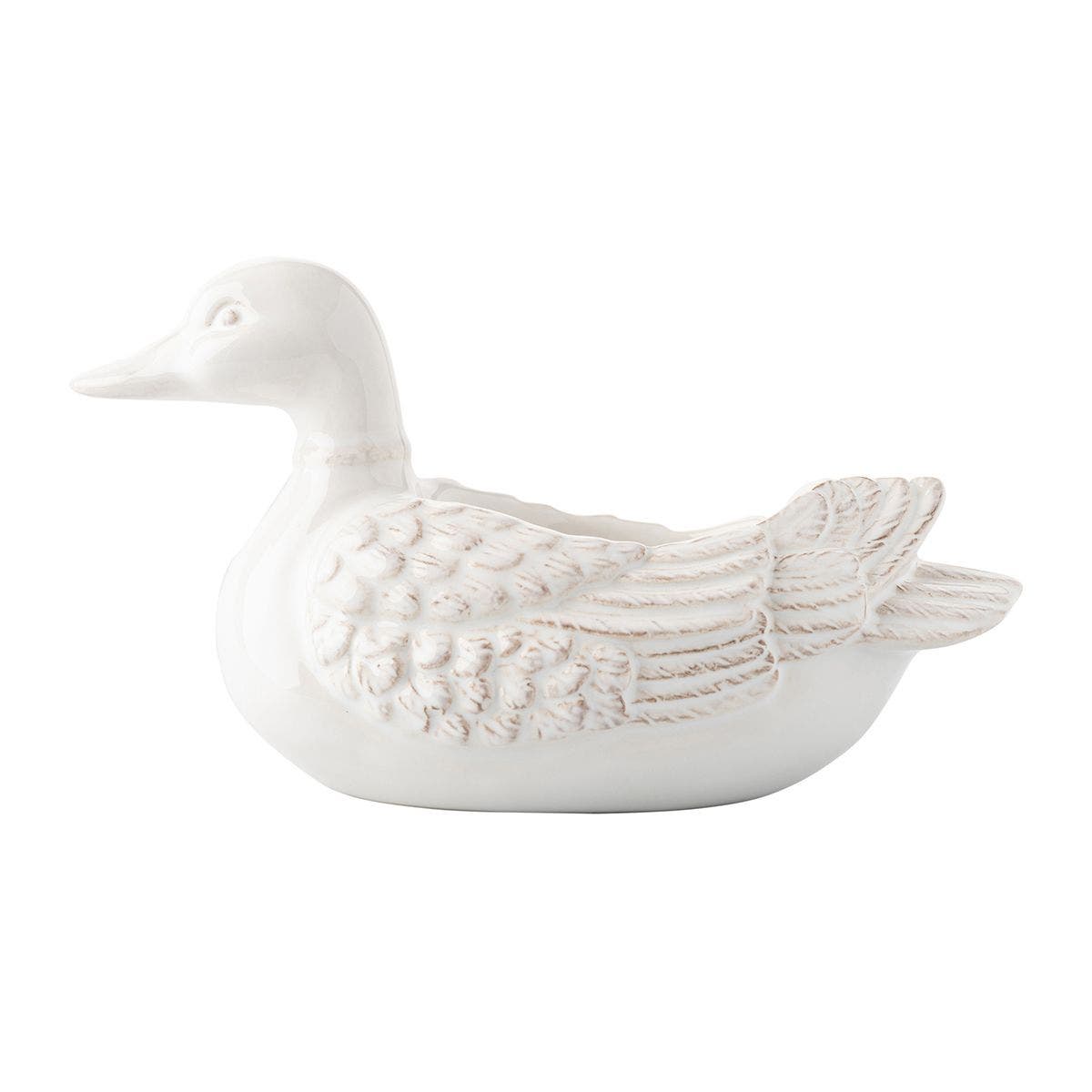 Juliska Clever Creatures Duck Serving Bowl, Whitewash