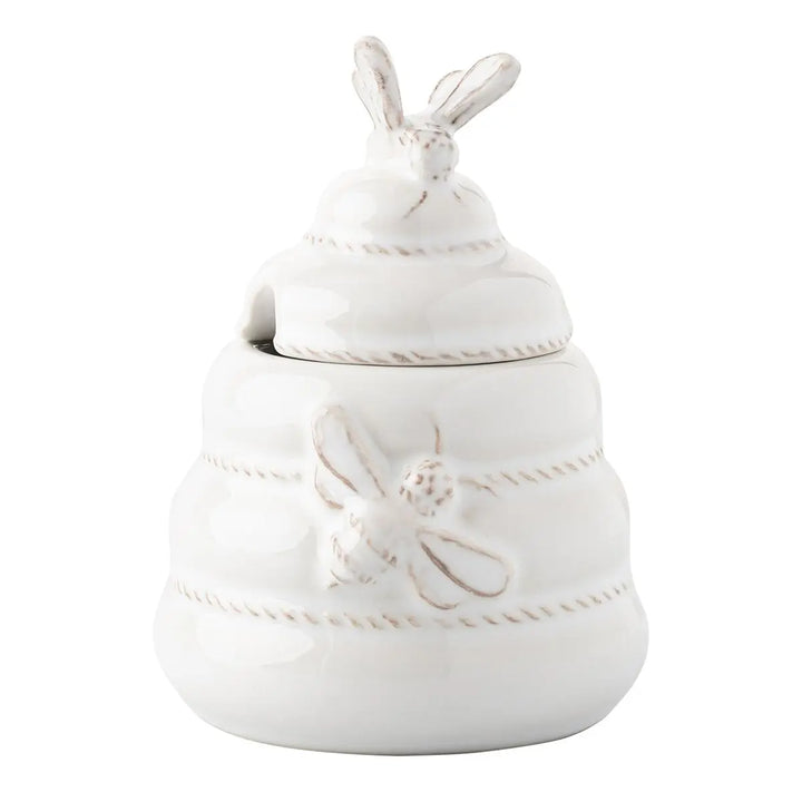 Juliska Clever Creatures Honey Pot, Whitewash
