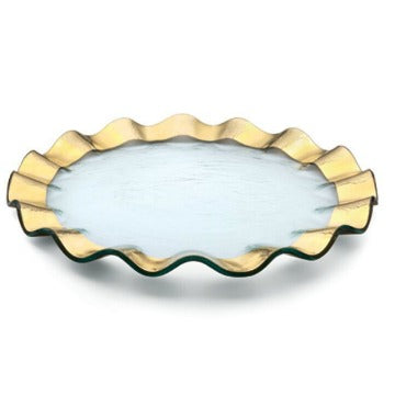 Annieglass Ruffle Buffet Plate