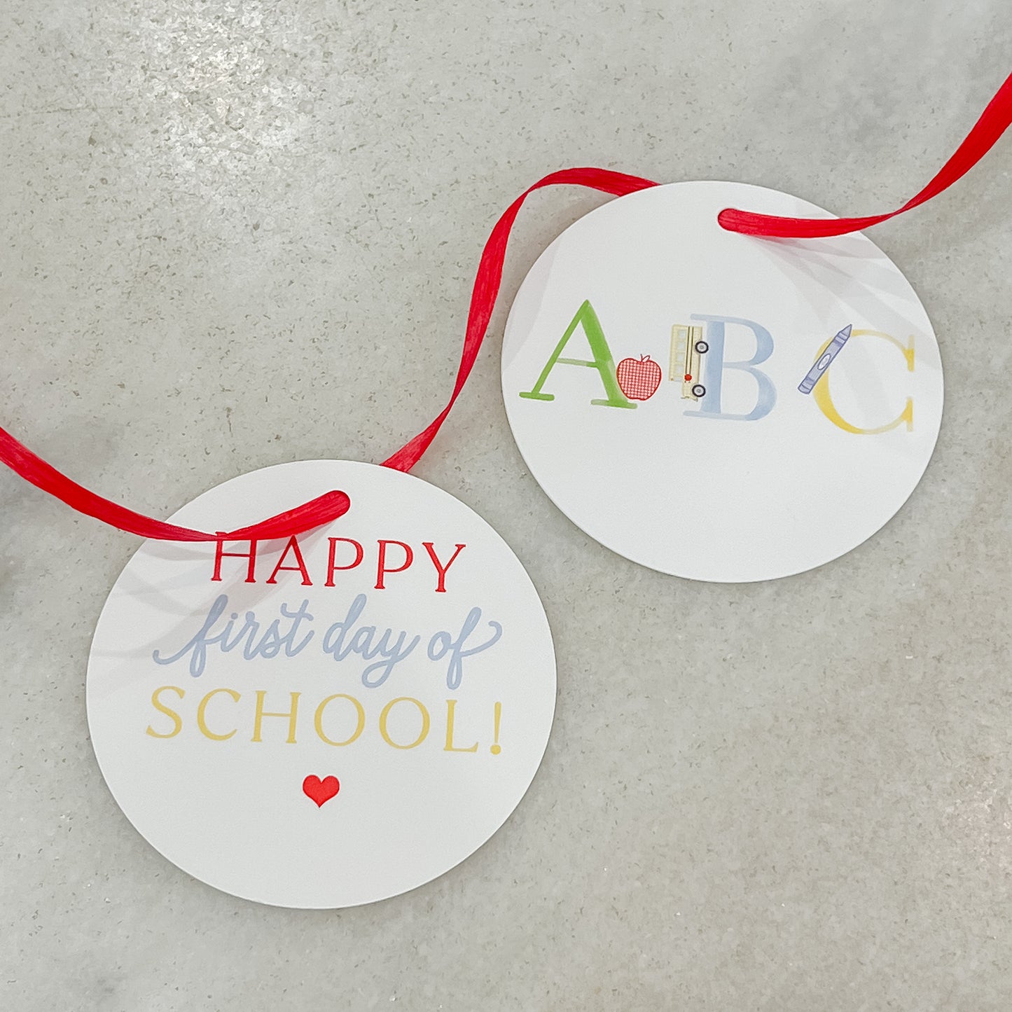 Ellington Paper Company Round ABC Tags