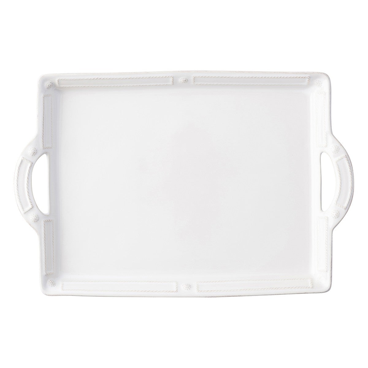 Juliska Berry & Thread French Panel Whitewash Handled Tray