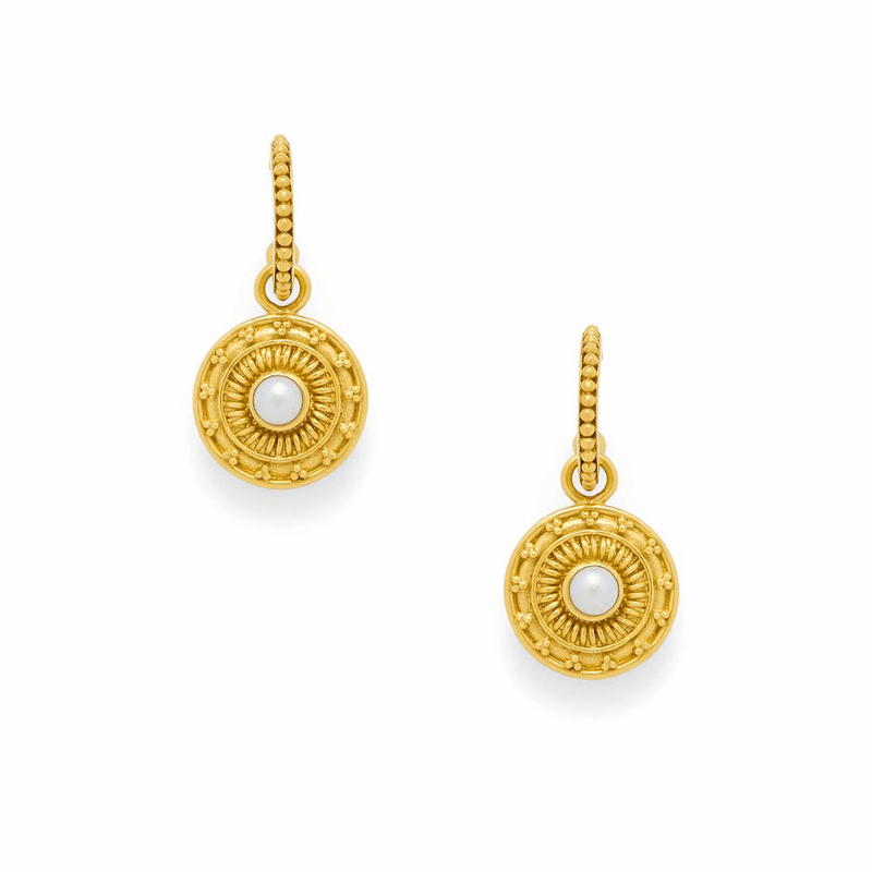 Julie Vos Sofia Earrings, Pearl and Mother of Pearl