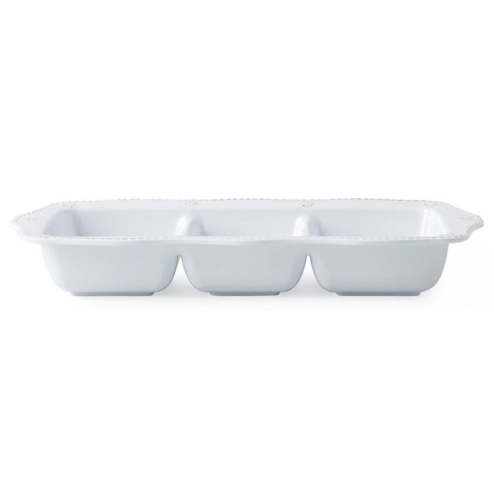 Juliska Berry & Thread Melamine Whitewash Triple Section Server
