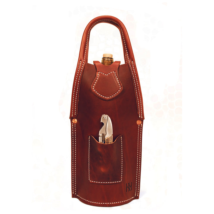 Kingfisher Leatherworks, Bottle Tote, Single Barrel