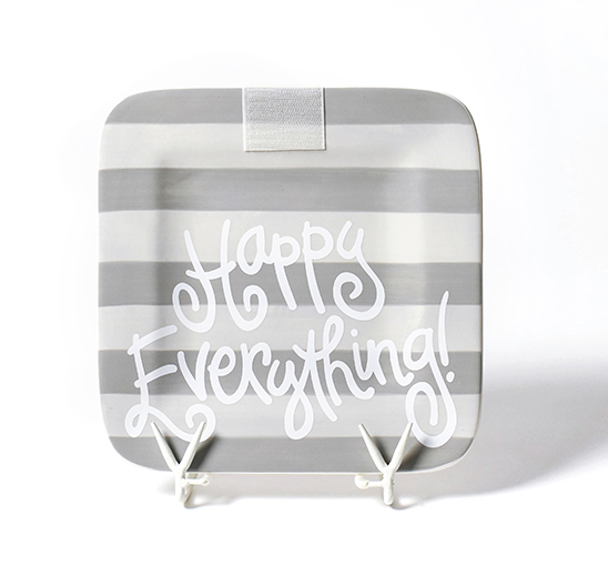 *SOLD AS IS, MAY HAVE CRAZING Happy Everything Stone Stripe Mini Platter