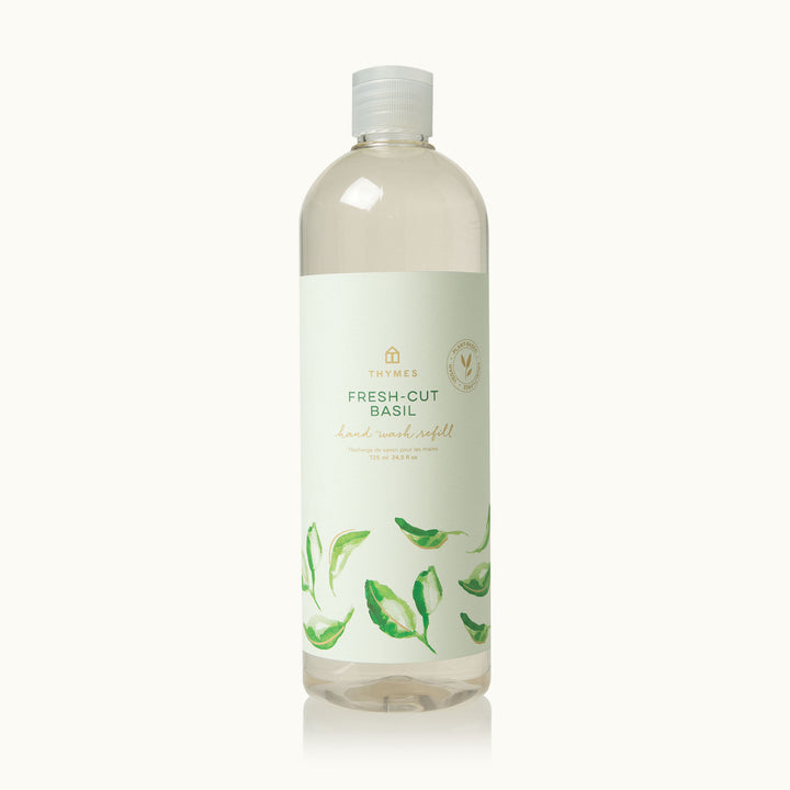 Thymes Hand Wash Refill 24.5oz., Fresh Cut Basil