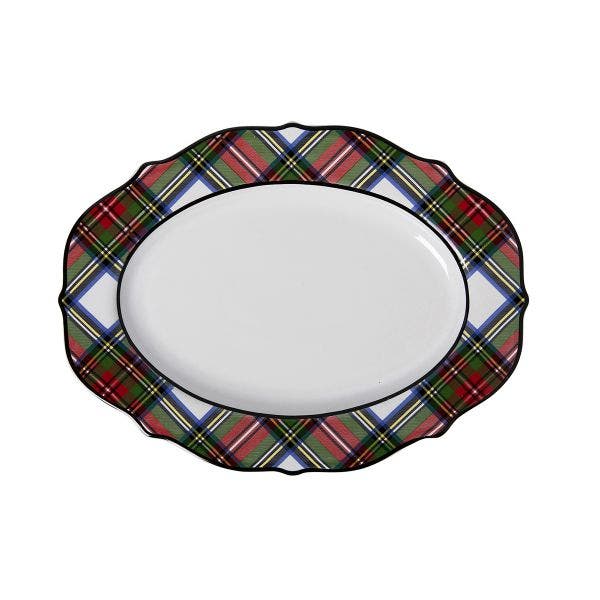 Juliska Stewart Tartan Platter Stewart Tartan 15"