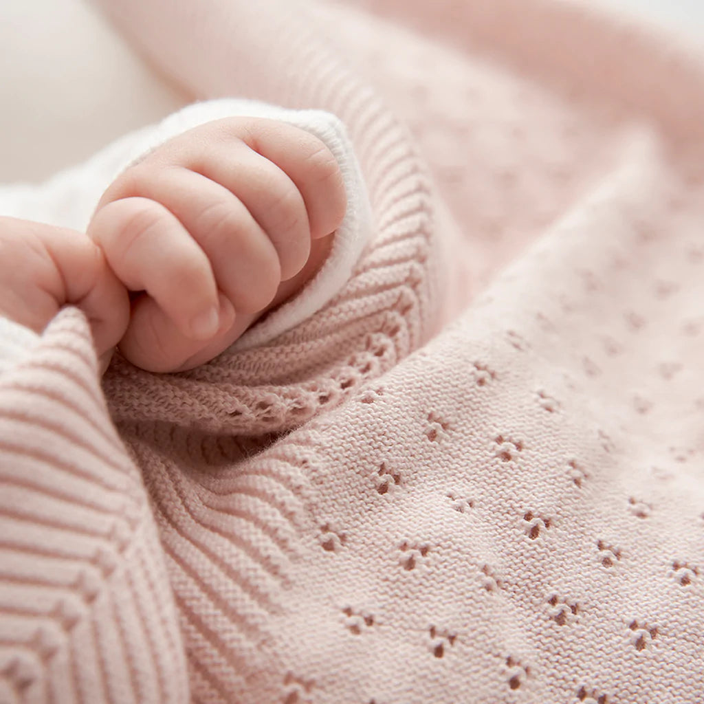 Pointelle Knit Blanket