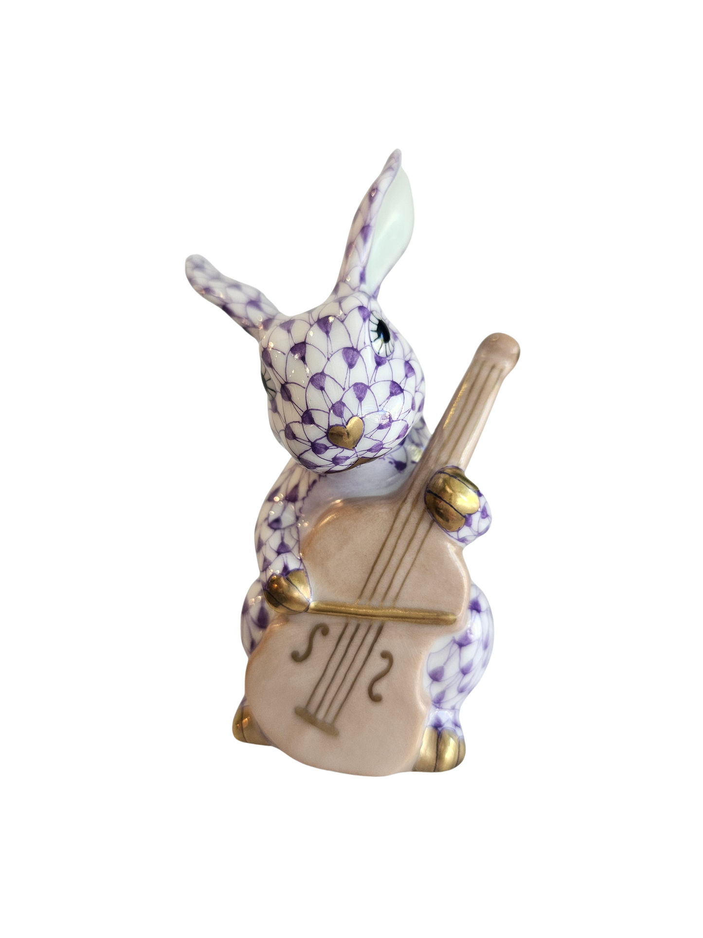 Herend Cello Bunny, Lavender