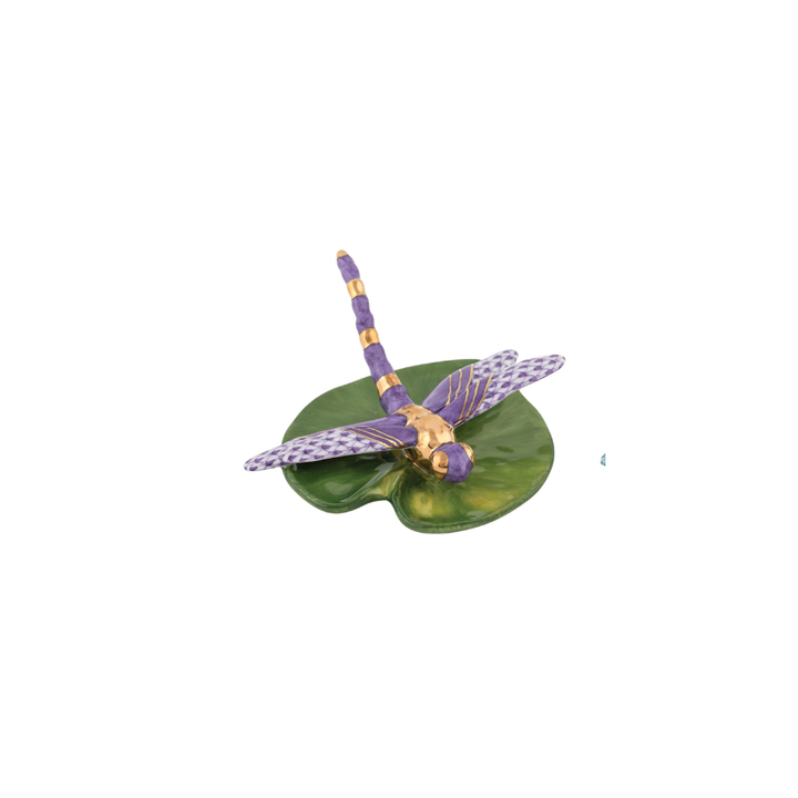 Herend Dragonfly On Lily Pad