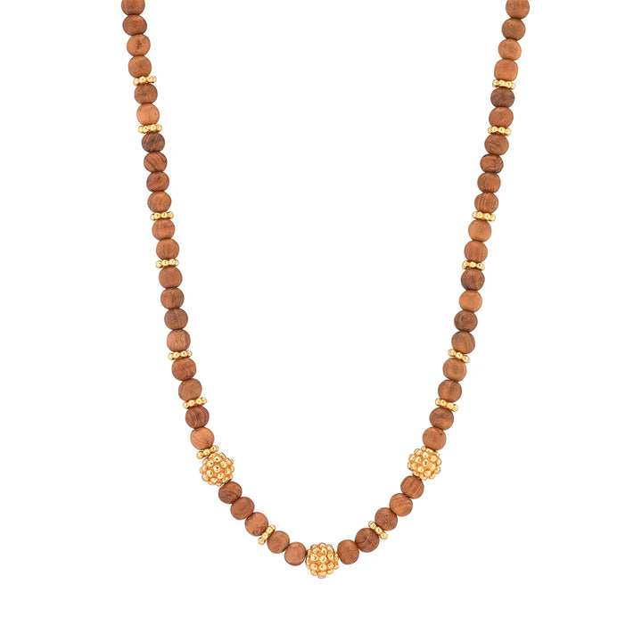 Capucine de Wulf Berry Single Strand Petite Beads Necklace, Teak