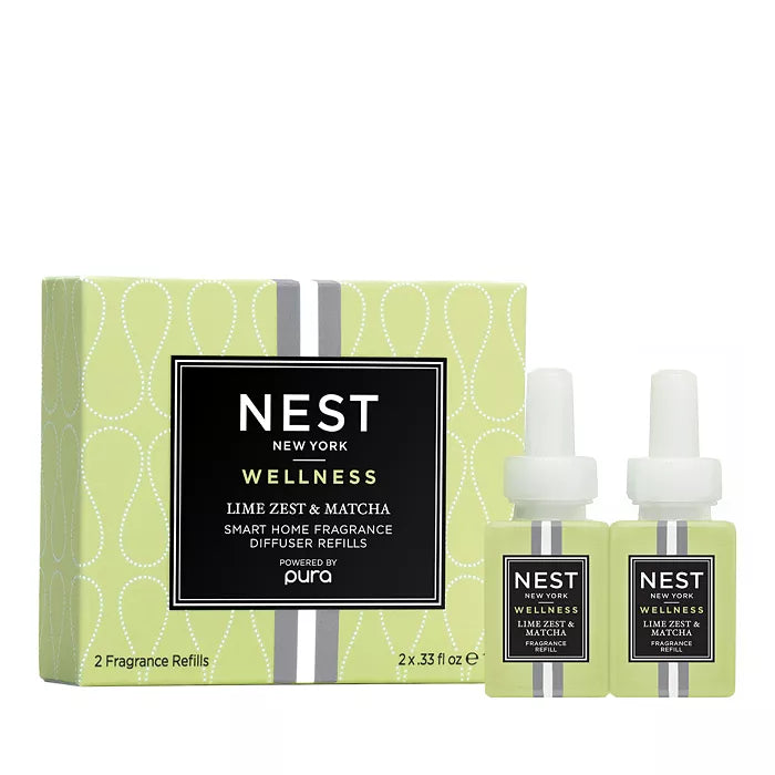 NEST Fragrances, Lime Zest & Matcha Refill Duo for Pura Smart Home Fragrance Diffuser
