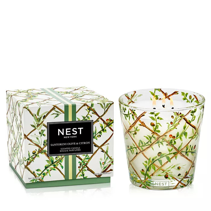 NEST Fragrances, Santorini Olive & Citron 3-Wick Candle, Special Edition