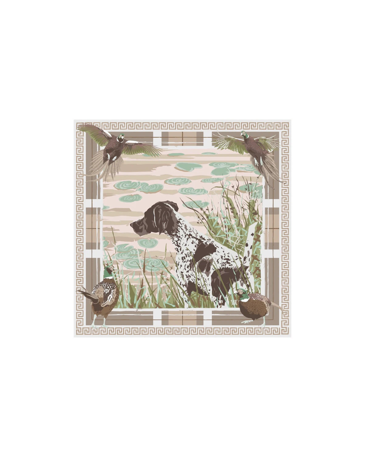 Austin Williams Pink Pheasant Watch Silk Scarf, 35x35