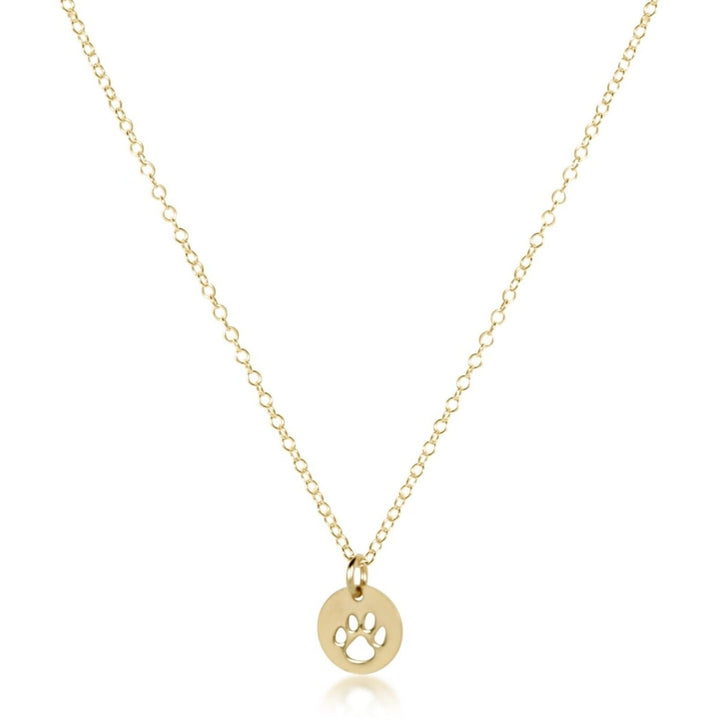 Enewton 16" Necklace Gold - Paw Print Small Gold Disc