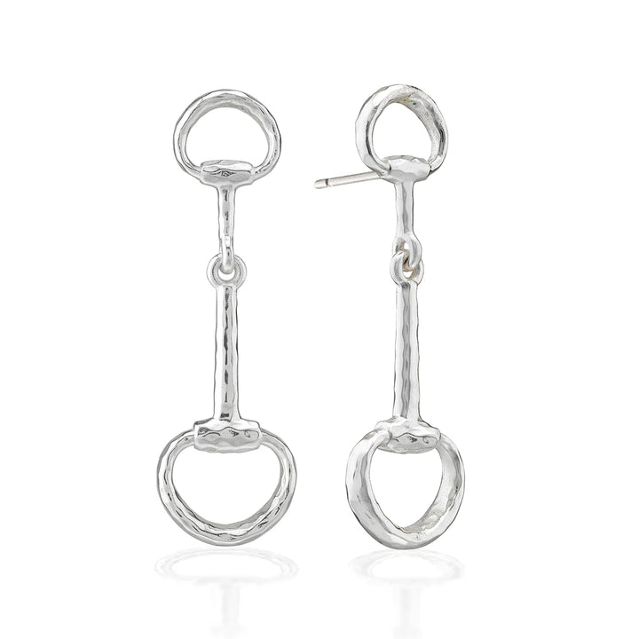 Capucine de Wulf Equestrian Snaffle Bit Earrings, Silver