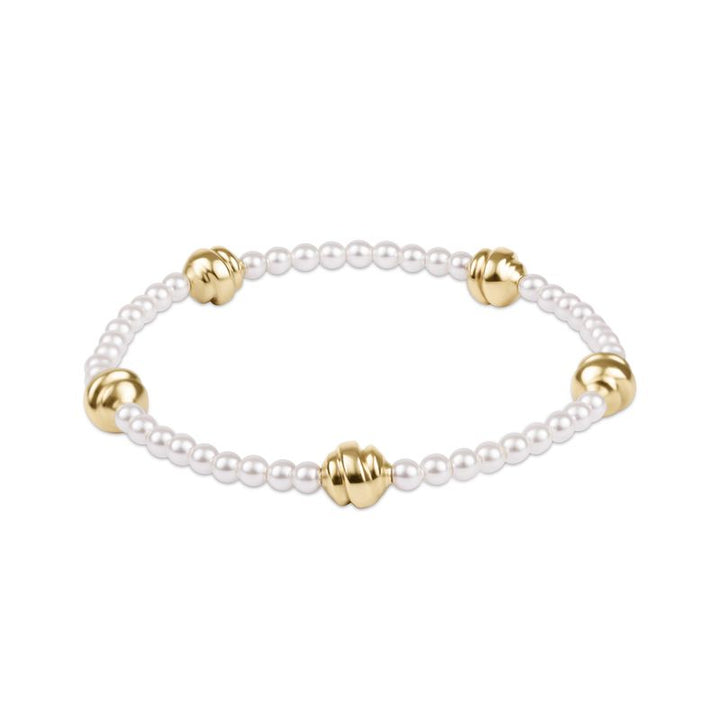 Enewton Admire Small Gold 3mm Pearl Bracelet