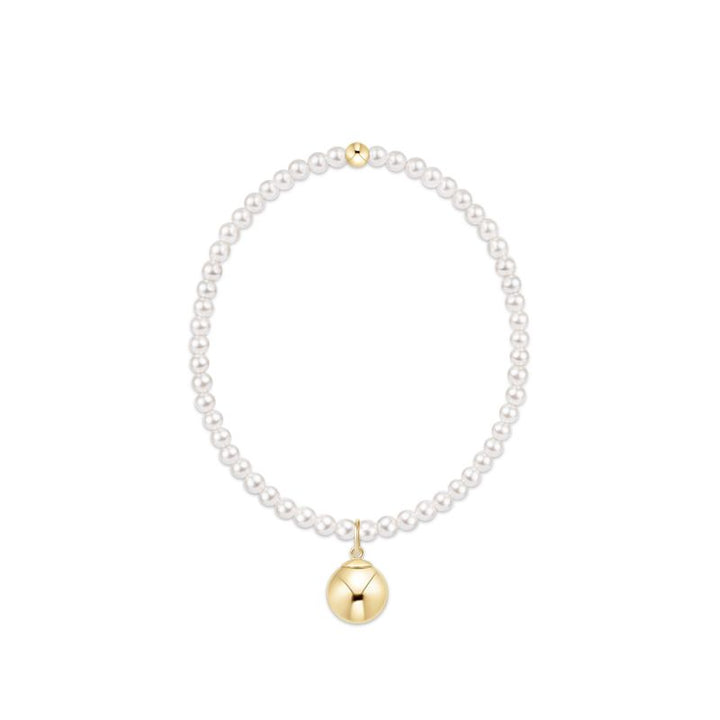 Enewton Extends Classic Pearl 3mm Bracelet - Classic Gold 10mm Charm