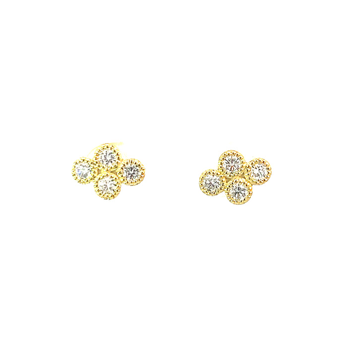 14KT Green Gold Diamond Earrings .56pts