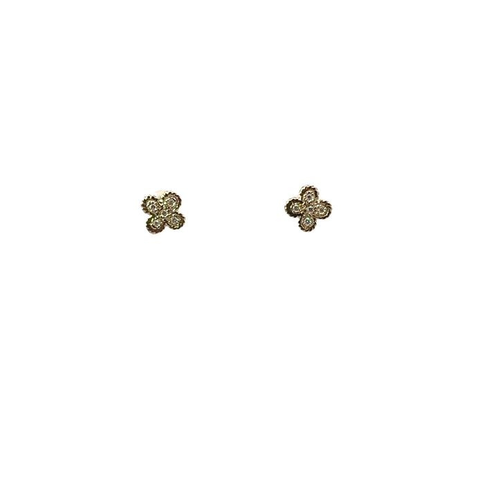 Mazza 14K YG Charm with Diamonds Earrings