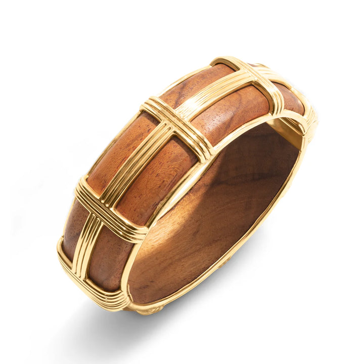 Capucine de Wulf Gaia Petite Hinged Bangle, Teak