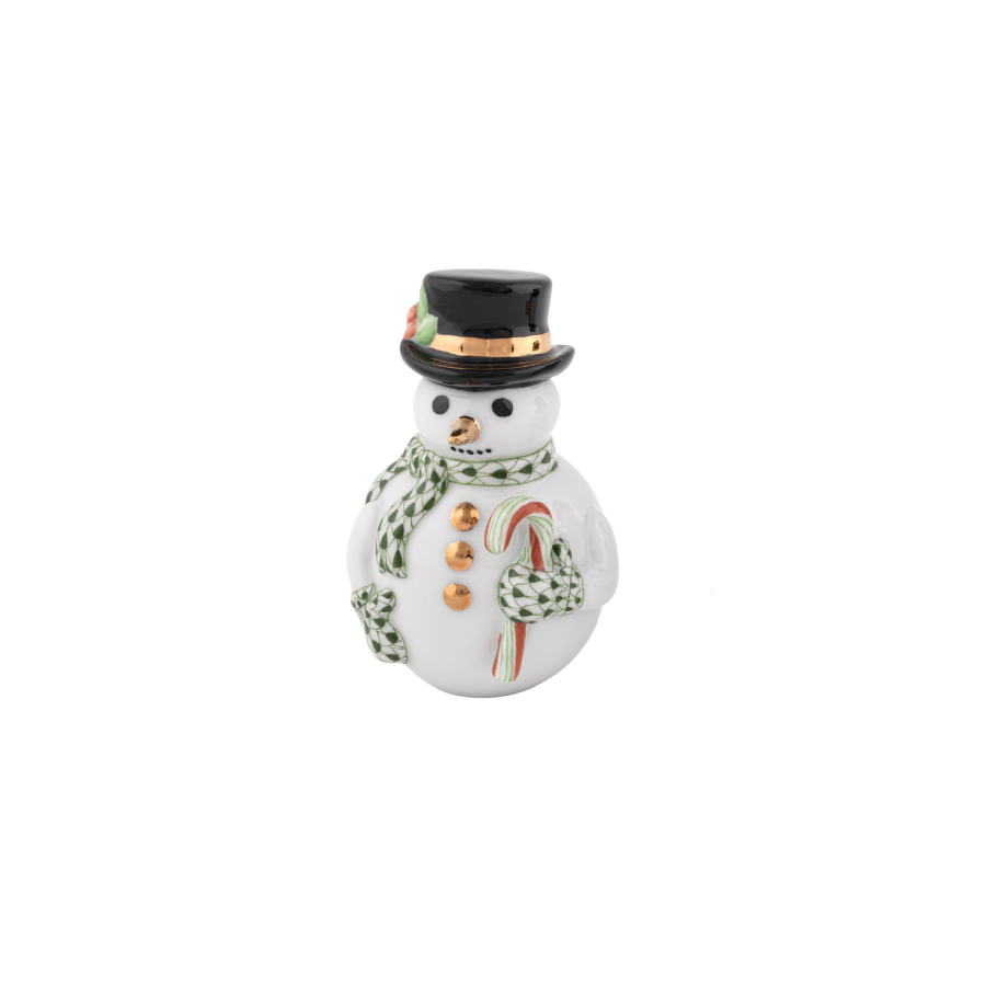Herend Candy Cane Snowman