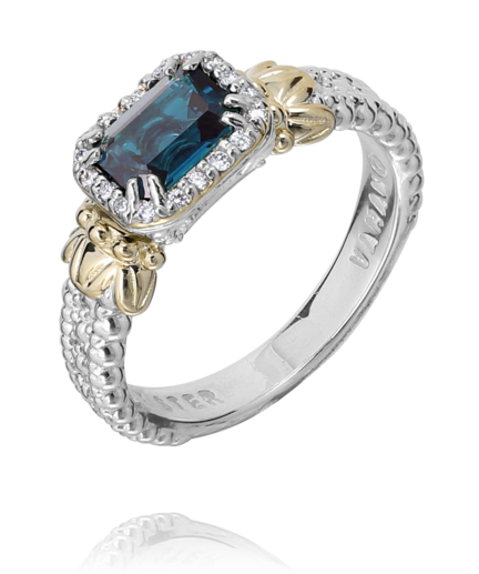 VAHAN Octagon London Blue Topaz Ring