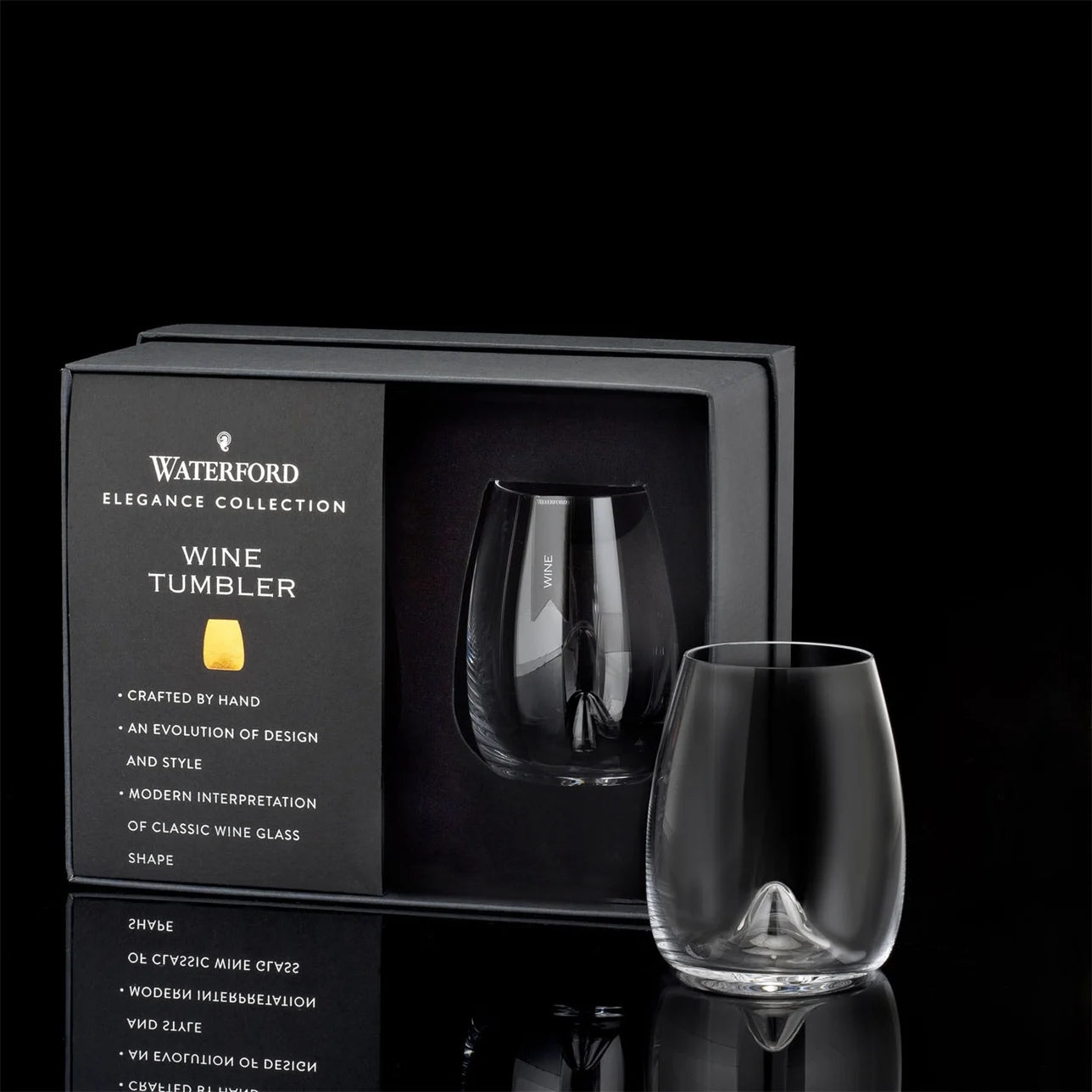 Waterford Elegance Stemless Wine Glass, 16.5 oz, Set/2