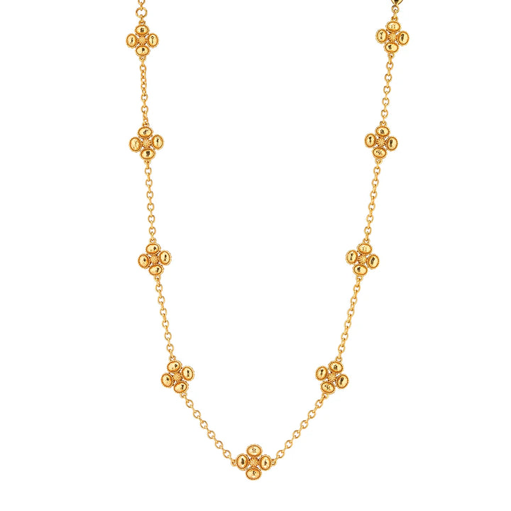 Capucine de Wulf Berry Clover Double Sided Necklace, Gold