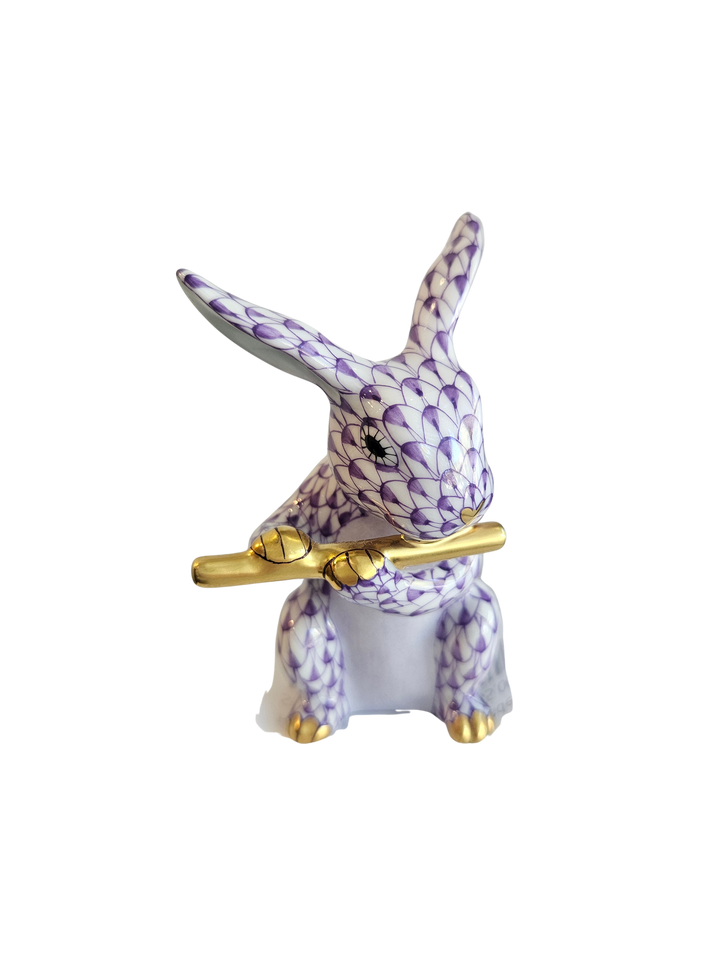 Herend Flute Bunny, Lavender