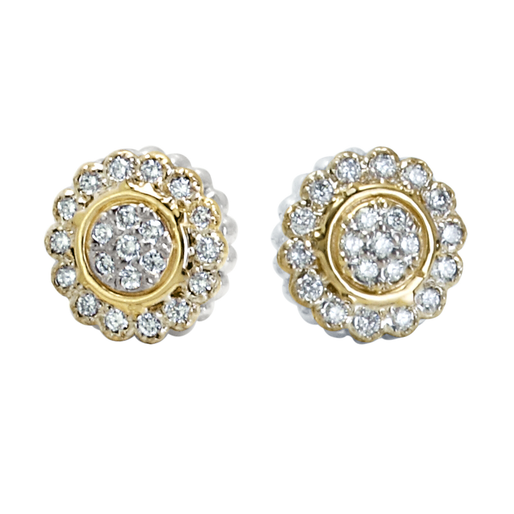 VAHAN Diamond Halo Stud Earring