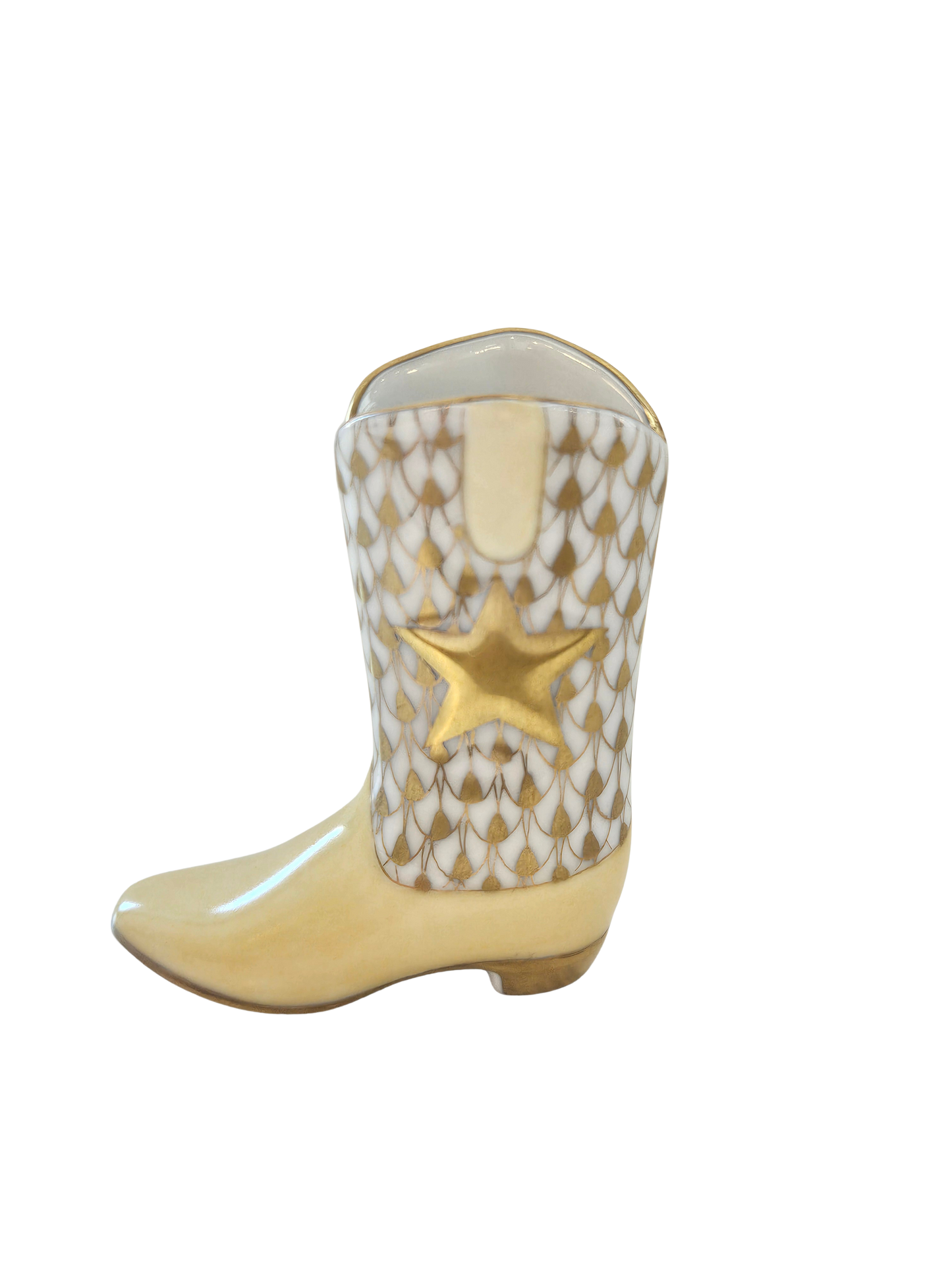 Herend Cowboy Boot, Gold