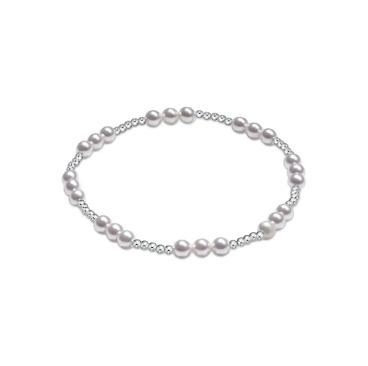 enewton Classic Joy Pattern Sterling 4mm Bead Bracelet - Pearl