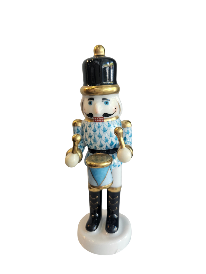 Herend Nutcracker Drummer, Turquoise